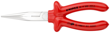 Pince becs 1/2 ronds 200mm chrome 1000v KNIPEX - 26 17 200