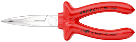Pince bec 1/2 rd 200mm 40° chrome 1000v KNIPEX - 26 27 200