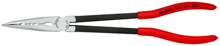 Pince à monter bec long coudée 280mm - KNIPEX - 28 81 280 SB