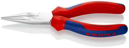 Pince à becs longs demi-ronds 160mm - Gainage bi-matière - Chromée KNIPEX - 3025160