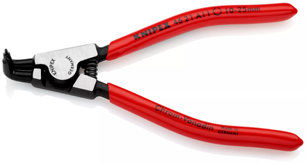 Pince pour circlips extérieurs coudée à 90° de 10 à 25mm - Gainage PVC KNIPEX - 4621A11SB