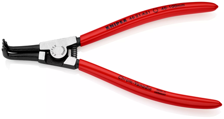 Pince pour circlips extérieurs coudée à 90° de 40 à 100mm - Gainage PVC KNIPEX - 4621A31SB