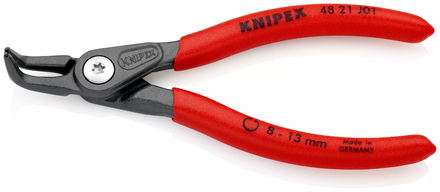 Pince pour circlips intérieurs coudée à 90° de 8 à 13mm - 130mm - Gainage PVC KNIPEX - 4821J01SB