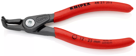 Pince pour circlips intérieurs coudée à 90° de 12 à 25mm -130mm Gainage PVC KNIPEX - 4821J11SB