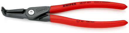 Pince pour circlips intérieurs coudée à 90° de 40 à 100mm - 210mm - Gainage PVC KNIPEX - 4821J31SB