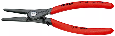 Pince circlips extérieurs de 19 à 60mm + vis de réglage - 180mm - Gainage PVC KNIPEX - 4931A2