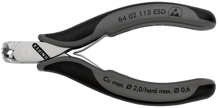 Pince coupante devant 115mm electro esd KNIPEX - 64 02 115 ESD