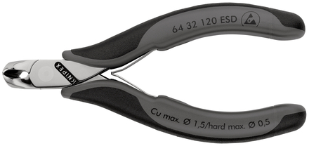 Pnce coupante devt 120mm electro 15° esd KNIPEX - 64 32 120 ESD