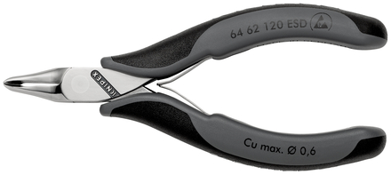 Pince cpte devant 120mm electro 65° esd KNIPEX - 64 62 120 ESD