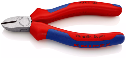 Pince coupante de côté 125mm - Tête étroite - Gainage bi-matière - Polie KNIPEX - 7002125SB