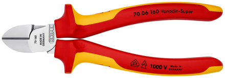 Pince coupante cote 160mm chrome 1000v KNIPEX - 70 06 160 SB