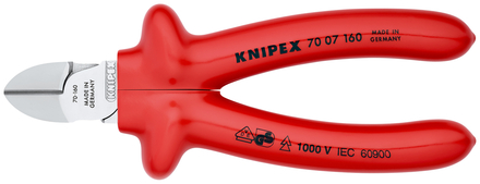 Pince coupante cote 160mm chrome 1000v KNIPEX - 70 07 160
