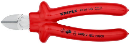 Pince coupante cote 180mm chrome 1000v KNIPEX - 70 07 180