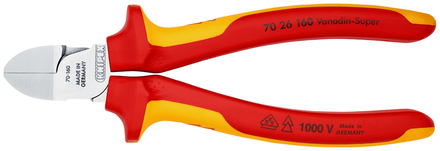 Pince coupante cote 160mm chrome 1000v KNIPEX - 70 26 160