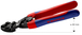 Coupe boulons compact Cobolt® Evidé - Coudé - Gainage bi-matière - Avec ressort KNIPEX - 7142200