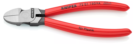 Pince coupante de côté pour plastique - 160mm - Gainage PVC - Pointe arrondie KA KNIPEX - 7201160KA