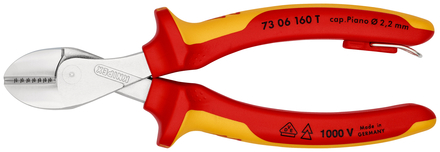 Pce cpte cote x-cut® 160mm chrom 1000v t KNIPEX - 73 06 160 T BK