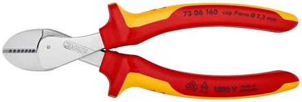 Pince cpte cote x-cut 160mm chrome 1000v KNIPEX - 73 06 160