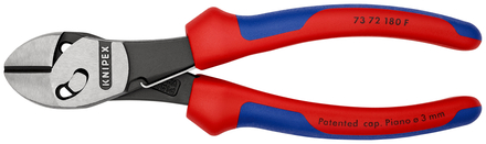 Pince coupante de cote twinforce® 180mm KNIPEX - 73 72 180 F