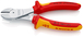 Pince coupante démultipliée 180mm - Gainage bi-matière - Chromée - Isolée 1000V KNIPEX - 7406180SB