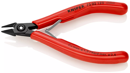 Pince coupante de côté pour l'électronique - 125 mm - KNIPEX - 75 02 125