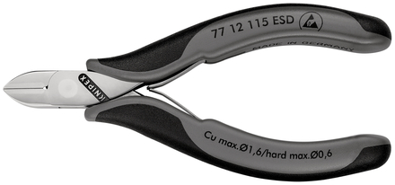 Pince coupante cote electro 115mm esd KNIPEX - 77 12 115 ESDSB