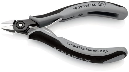 Pince coupante cote electro 125mm esd KNIPEX - 79 32 125 ESD