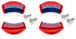Lot de 4 mâchoires de rechange pour pinces 81 1X 250 Bleu et rouge bi-composant KNIPEX - 8119250V02