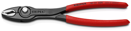 Pince multiprise frontale et latérale Twingrip 200mm - Gainage PVC - Tête polie - Sur carte - KNIPEX - 8201200SB