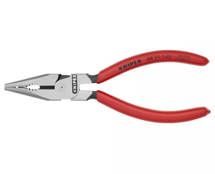 PINCE UNIVERSELLE KNIPEX 1/2 RONDE 145MM À BEC EFFILÉ - 821145