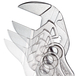 Pince cle 150mm chrome gaine pvc KNIPEX - 86 03 150 SB