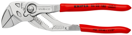 Pince cle 180mm chrome gaine pvc KNIPEX - 86 03 180