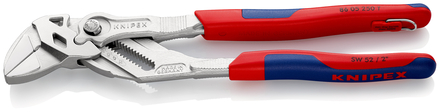 Pince-clé 250mm - Gainage bi-matière Chromée - Œillet antichute - Capacité 52mm KNIPEX - 8605250T