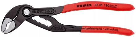 Pince multiprise de pointe Cobra - ouverture 36 mm, longueur 180mm - sur carte, sous blister - KNIPEX - 87 01 180 SB