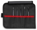 Lot de 5 pinces brucelles ESD en trousse tissu KNIPEX - 920001ESD