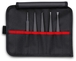 Lot de 5 pinces brucelles en plastique ESD en trousse tissu KNIPEX - 920005ESD