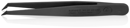Pince brucelle en plastique 115mm ESD extrémités coudées KNIPEX - 920903ESD