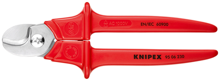 Coupe-câbles 230mm Ø16mm/50mm² - Gainage surmoulé isolé 1000V - Acier inox KNIPEX - 9506230