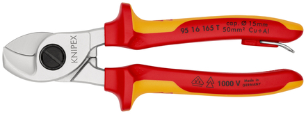 Coupe-cables 165mm ø15mm 50mm² 1000v t KNIPEX - 95 16 165 T BK