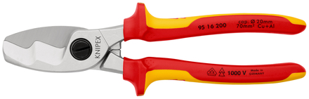 Coupe-cables 200mm ø20mm 70mm² 1000v KNIPEX - 95 16 200 SB