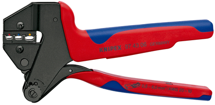 Pince à sertir universelle 200mm + matrice pour cosses isolées 0,5 à 6mm² KNIPEX - 974306