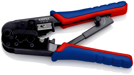 Pince a sertir fiches western rj11/12/45 KNIPEX - 97 51 10 SB