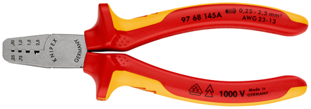 Pce sertir 145mm embout 0,25-2,5² 1000v KNIPEX - 97 68 145 A