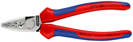 Pince a sertir 180mm embouts 0,25-16mm² KNIPEX - 97 72 180