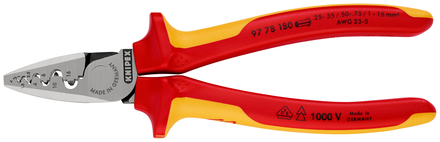 Pince a sertir 180mm embouts 0,25-16mm² KNIPEX - 97 78 180 SB