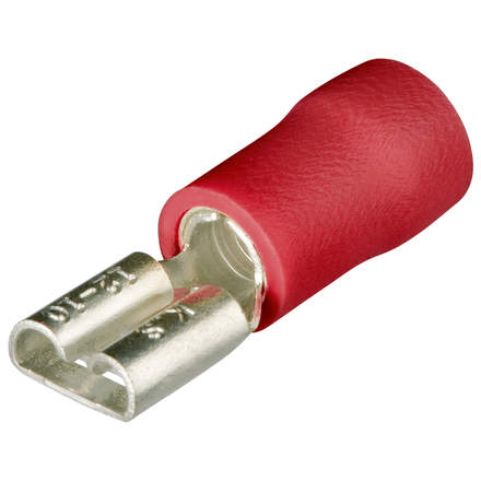 Cosses clips femelles isolées rouge 4,8 x 0,8mm / 0,5 - 1mm² - 100 pièces KNIPEX - 9799010