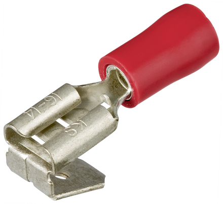 Cosses clips à languette isolées rouge 6,3 x 0,8mm / 0,5 - 1,0mm² - 100 pièces KNIPEX - 9799090