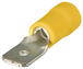 Cosses à languette isolées jaune 6,3 x 0,8mm / 4 - 6mm² - AWG 11 -10 - 100 pièces KNIPEX - 9799112