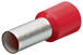Embouts de câbles isolés rouge 1,0mm² - AWG 17 - longueur 14mm - 200 pièces KNIPEX - 9799332