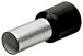 Embouts de câbles isolés noir 1,5mm² - AWG 15 - longueur 14mm - 200 pièces KNIPEX - 9799333